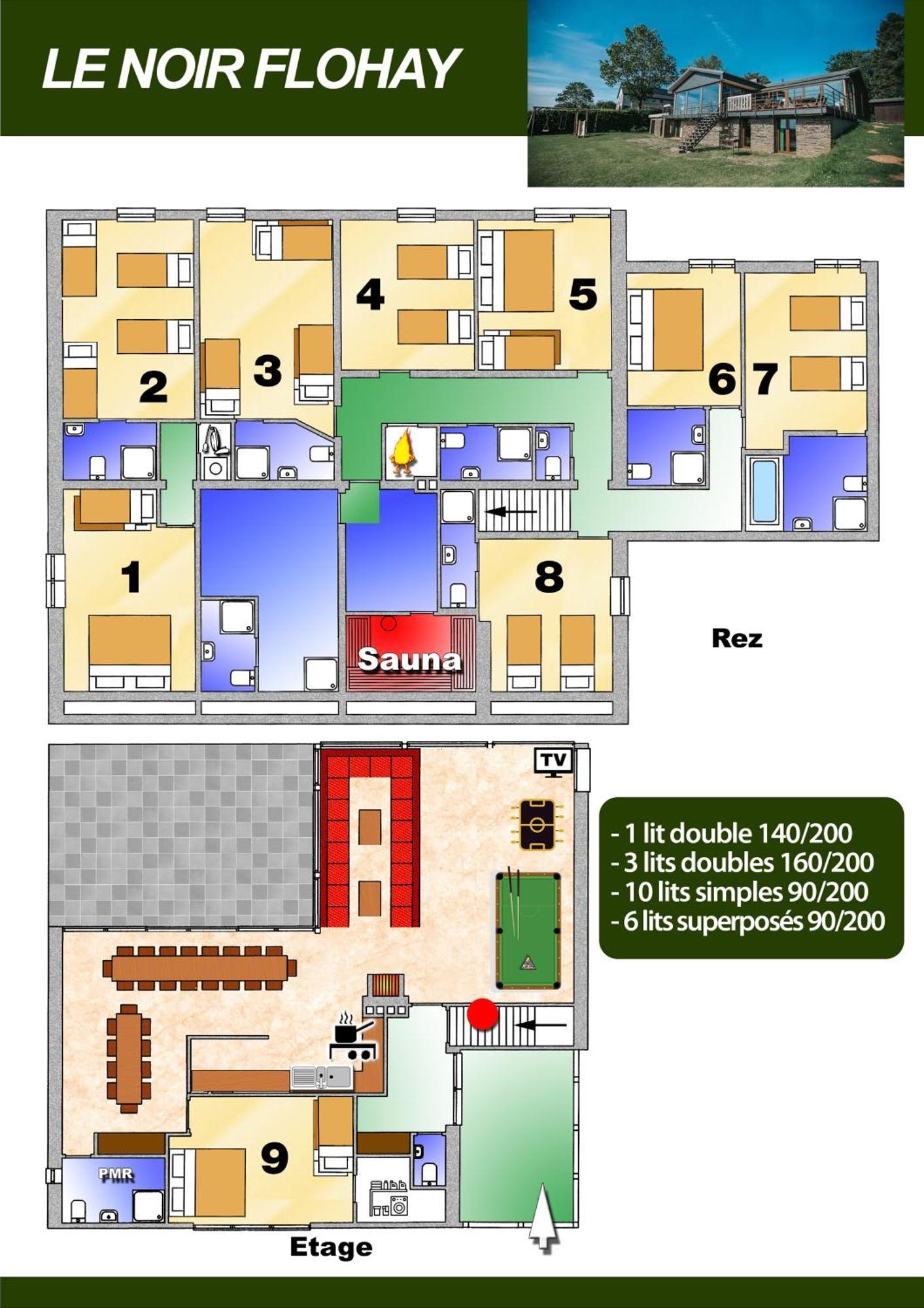 Le Noir Flohay 30 Pers - Malmedy, Vue, Wellness Villa ภายนอก รูปภาพ